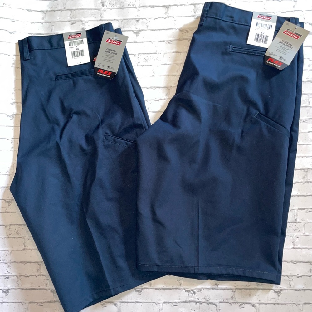 Dickies | NWT Essential Work Short Moisture Wick, 40 Waist 13” inseam  2 pair